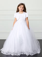 Cora Communion Dress - Lace Bodice Gown with Bolero Jacket